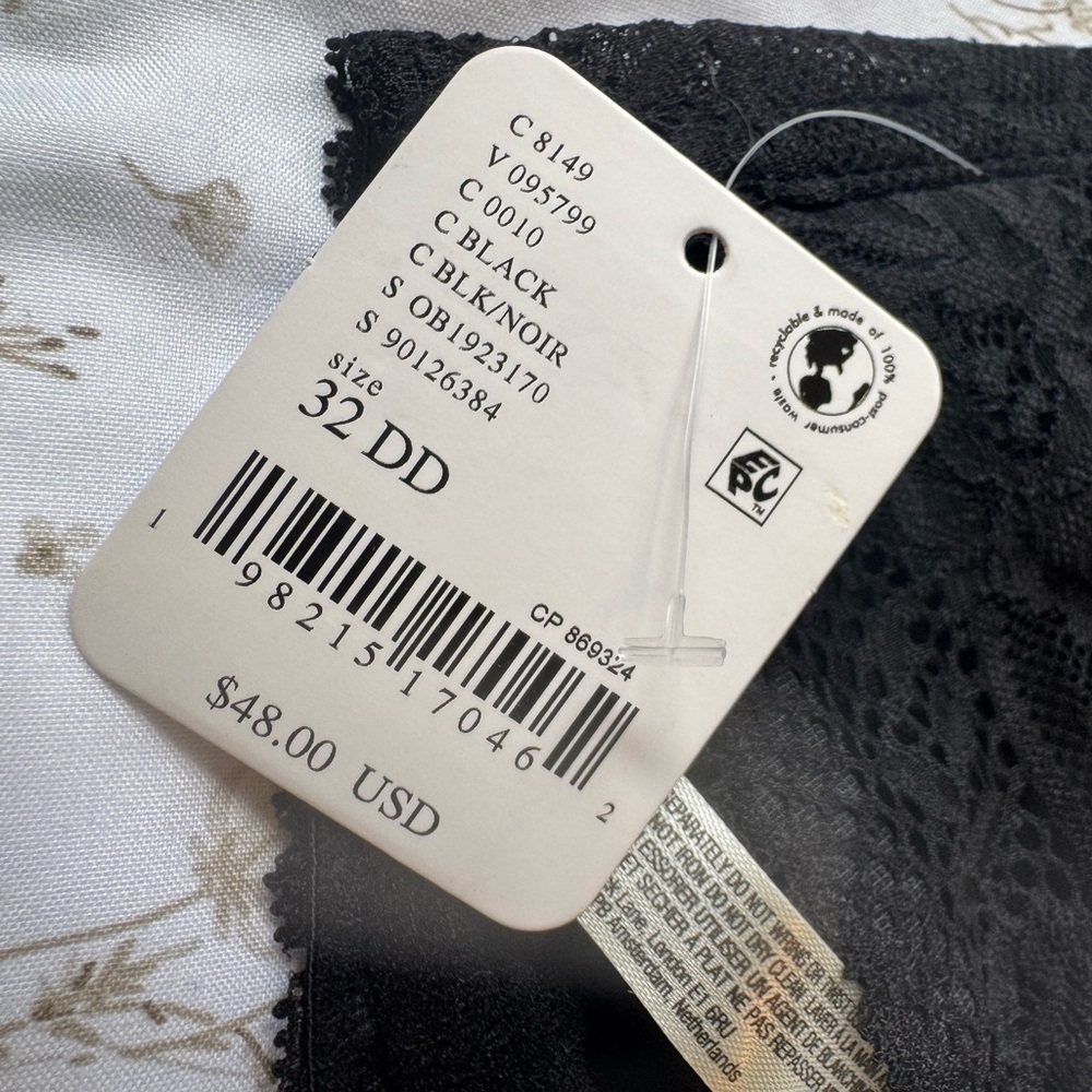 NWT Free People Intimately Lace Underwire Bra in Black - Picture 8 of 8